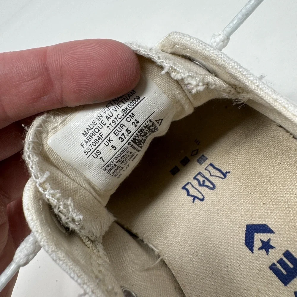 Converse Chuck Taylor All Star Shoreline Slip on Shoes Lows White Women's Size 7 - Picture 10 of 10
